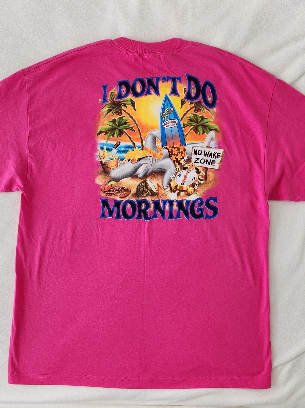 Ron Jon Surf Shop T-Shirt I Don't Do Mornings size XL Preowned Excellent Cond